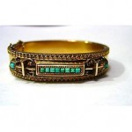vintage 1880s victorian etruscan turquoise bracelet