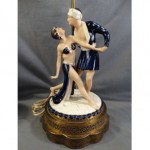 vintage 1930s art deco statue lamp