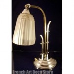 vintage 1930s french art deco chrome lamp