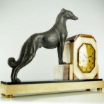 vintage 1930s french art deco sculpture mantel clock