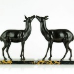 vintage 1930s large french art deco bookends