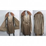 vintage 1930s silk fur collar caped jacket