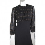 vintage 1940s silk and crepe dress