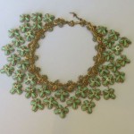 vintage 1950s french glass collar necklace