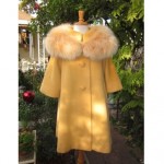 vintage 1950s lilli ann dyed fox collar coat