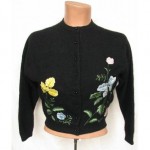 vintage 1950s mcmullen embroidered lambswool sweater