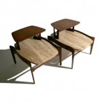 vintage 1950s pair bertha schaefer marble top tables