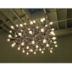 vintage 1960s custom chrome stainless steel chandelier