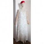vintage 1960s galanos ostrich feather evening gown