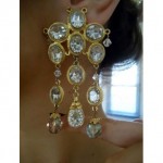 vintage 1960s kenneth jay lane crystal chandelier earrings