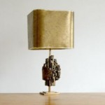 vintage 1970s brutalist lamp