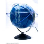 vintage 1970s illuminated celestial globe