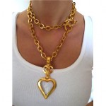 vintage 1995 chanel magnifyier heart necklace