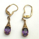 vintage amethyst drop earrings