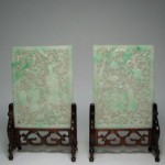 vintage early 20th century chinese jadeite table screens