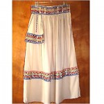 vintage embroidered linen skirt