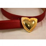 vintage escada heart buckle belt