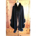 vintage fox trim wool coat