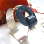 vintage french lapis and silver bracelet