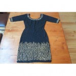 vintage gene shelly hand beaded wool dress