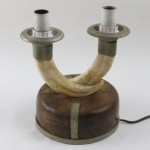 vintage gucci double horn lamp