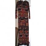 vintage lanvin print maxi dress