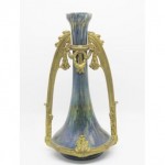 vintage loetz mounted vase