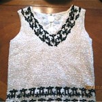 vintage nos beaded sweater shell