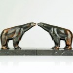 vintage pair 1930s french bookends