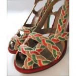 vintage ted saval braided raffia summer sandals