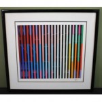 vintage yaacov agam pencil signed limited edition print