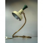 vintage mid-century italian brass table lamp