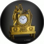 antique 1820s figural dore bronze clock