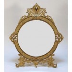 antique 19th century bradley & hubbard bronze mirror