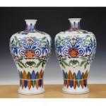 antique 19th century chinese porcelain meiping vases