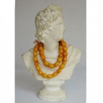 antique baltic amber butterscotch bead necklace