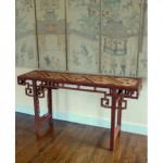 antique chinese carved hard wood altar table