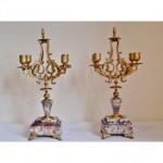 antique french marble and gilt candelabra