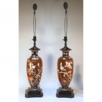 antique japanese cloisonne lamps