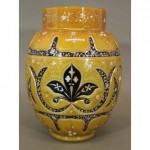 antique moser art glass vase