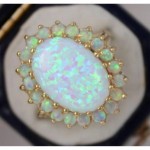 antique opal cluster ring