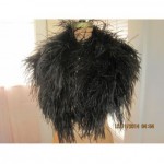 antique ostrich feather collar wrap boa
