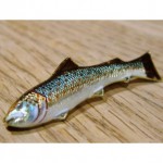 antique victorian enamel trout brooch