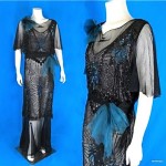antque edwardian tulle sequin overdress