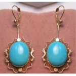 vintage 14k turquoise earrings