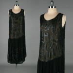 vintage 1920s beaded silk flapper dress