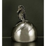 vintage 1920s shreve sterling sea horse table bell