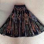 vintage 1940s hand painted velvet circle skirt