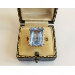 vintage 1950s 18k topaz ring