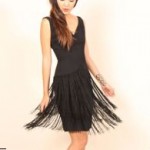 vintage 1950s fringe dress